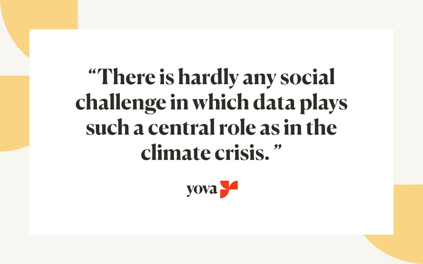 Role of data in the climate crisis